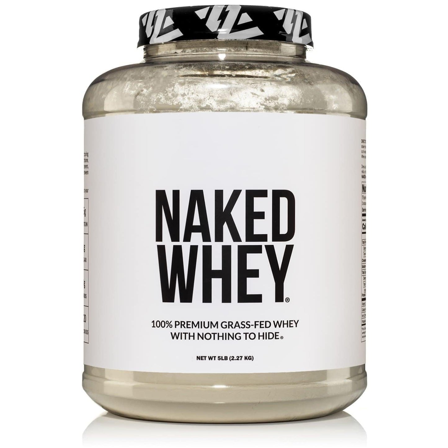 NAKED WHEY 5LB 100% Grass Fed Unflavored Whey Protein Powder - Only 1 Ingredient, Undenatured - No GMO, Soy or Gluten - No Preservatives - Promote Muscle Growth and Recovery - 76 Servings