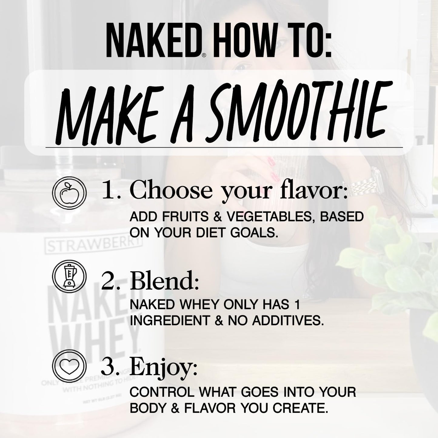 NAKED WHEY 5LB 100% Grass Fed Unflavored Whey Protein Powder - Only 1 Ingredient, Undenatured - No GMO, Soy or Gluten - No Preservatives - Promote Muscle Growth and Recovery - 76 Servings