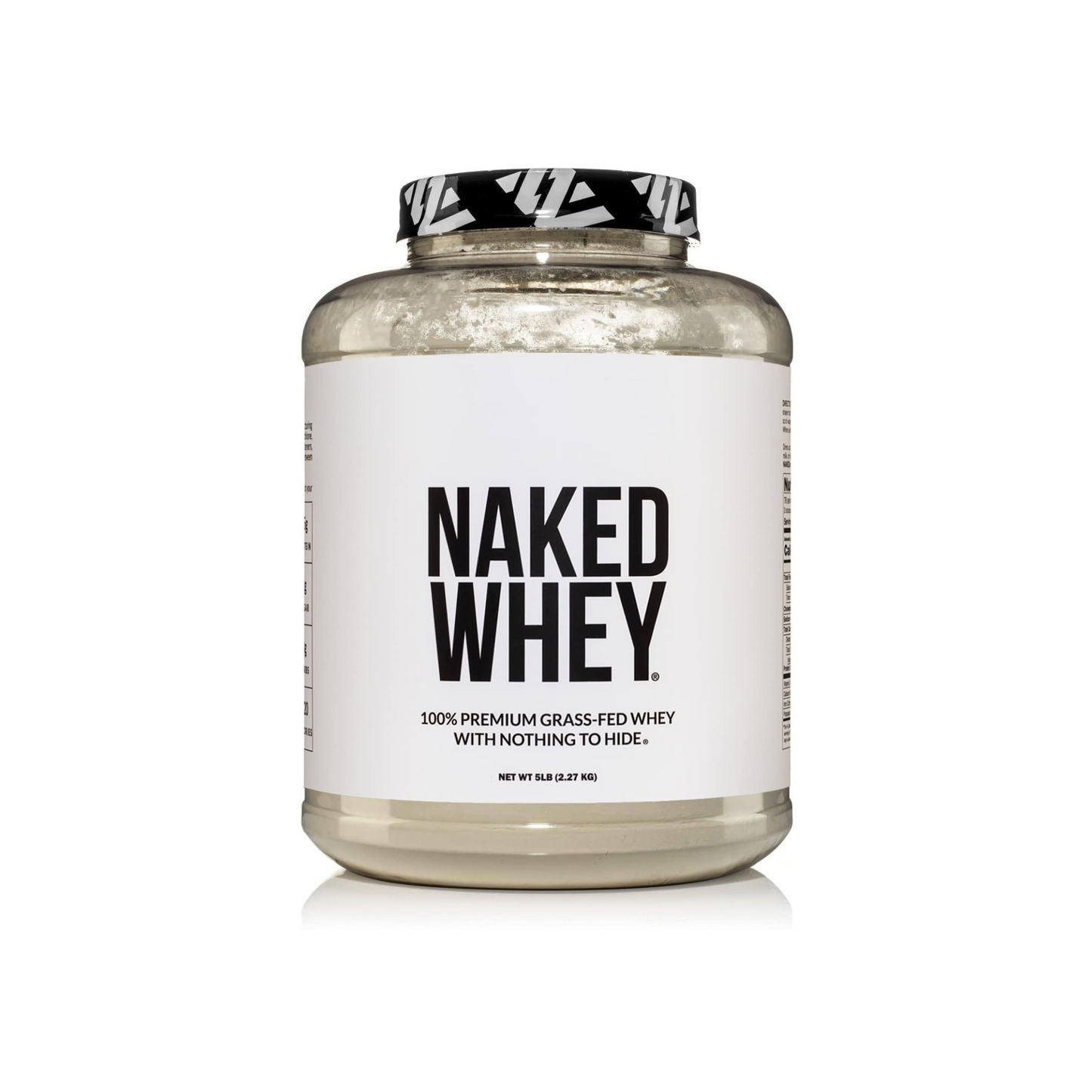 NAKED WHEY 5LB 100% Grass Fed Unflavored Whey Protein Powder - Only 1 Ingredient, Undenatured - No GMO, Soy or Gluten - No Preservatives - Promote Muscle Growth and Recovery - 76 Servings