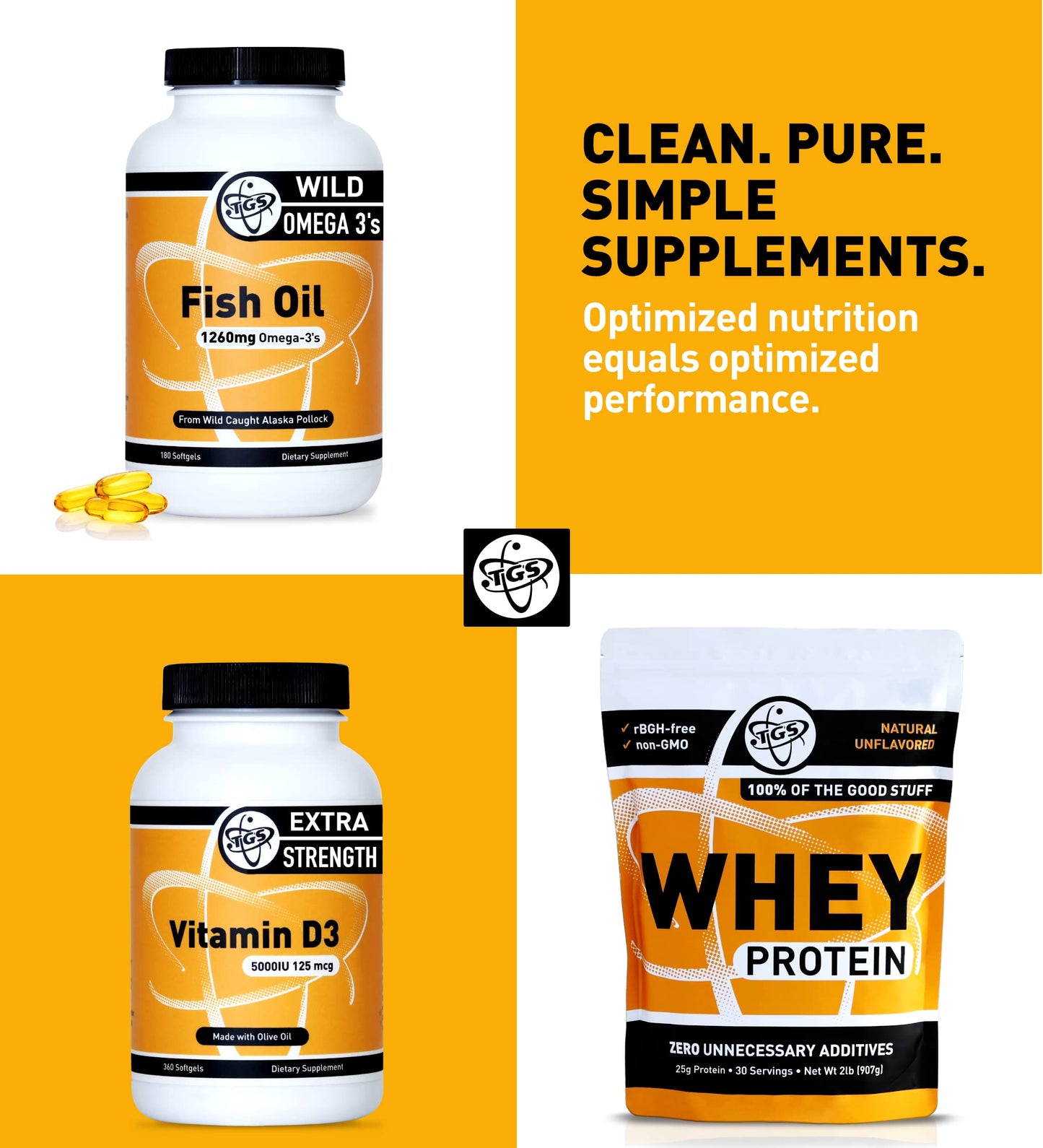 TGS Nutrition Whey Protein Powder Unflavored, Unsweetened, Keto Friendly - 2lb - Low Carb, Low Calorie, No Soy, Made in USA
