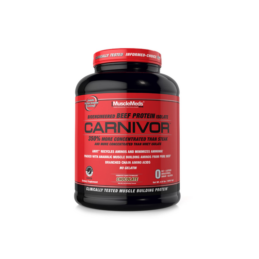 MuscleMeds CARNIVOR Beef Protein Isolate Powder, Muscle Building, Recovery, Lactose Free, Sugar Free, Fat, Free, 23g Protein, Halal Certified, Chocolate, 56 Servings