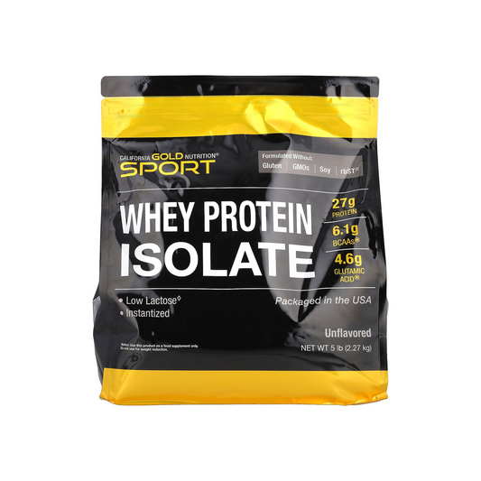 California Gold Nutrition Sport, Whey Protein Isolate, Unflavored, 5 lb (2.27 kg)
