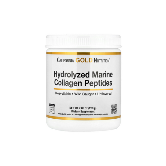 California Gold Nutrition Collagen Peptides Powder with Hyaluronic Acid, Support for Healthy Hair, Skin, Nails, Joints and Bones, Non-GMO, Gluten and Dairy Free, Unflavored, 7.05 oz (200 g)